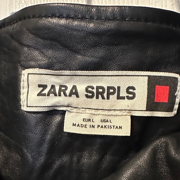Zara SRPLS Real leather Mini Skirt - Picture 2 of 8
